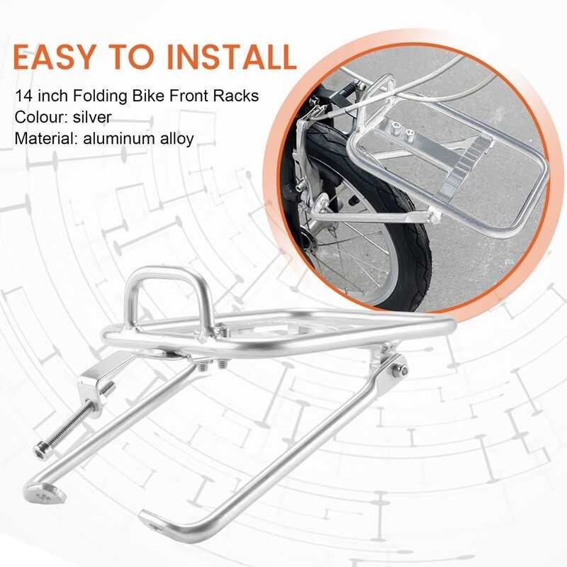 14Inch Folding Bike Racks Aluminum Alloy Front Lage Carrier Bicycle ...
