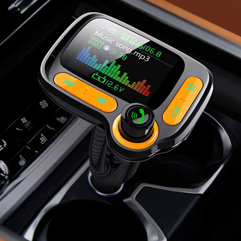 Bluetooth เครื่องเล่น MP3ในรถยนต์ Car Kit FM Transmitter Modulator ...