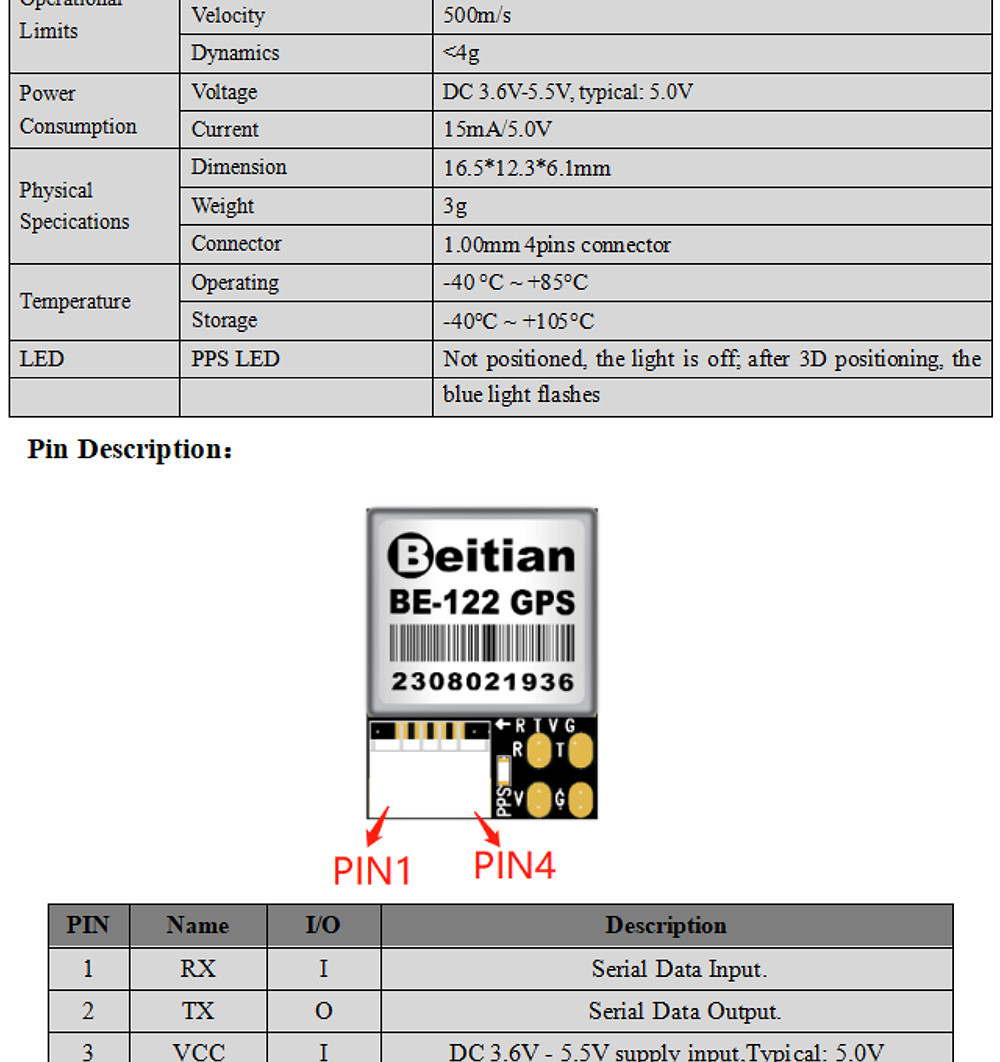 Beitian UBX-M10050 โมดูลรับสัญญาณเสาอากาศ GPS โดรนบังคับ FPV UAV PX4 ...
