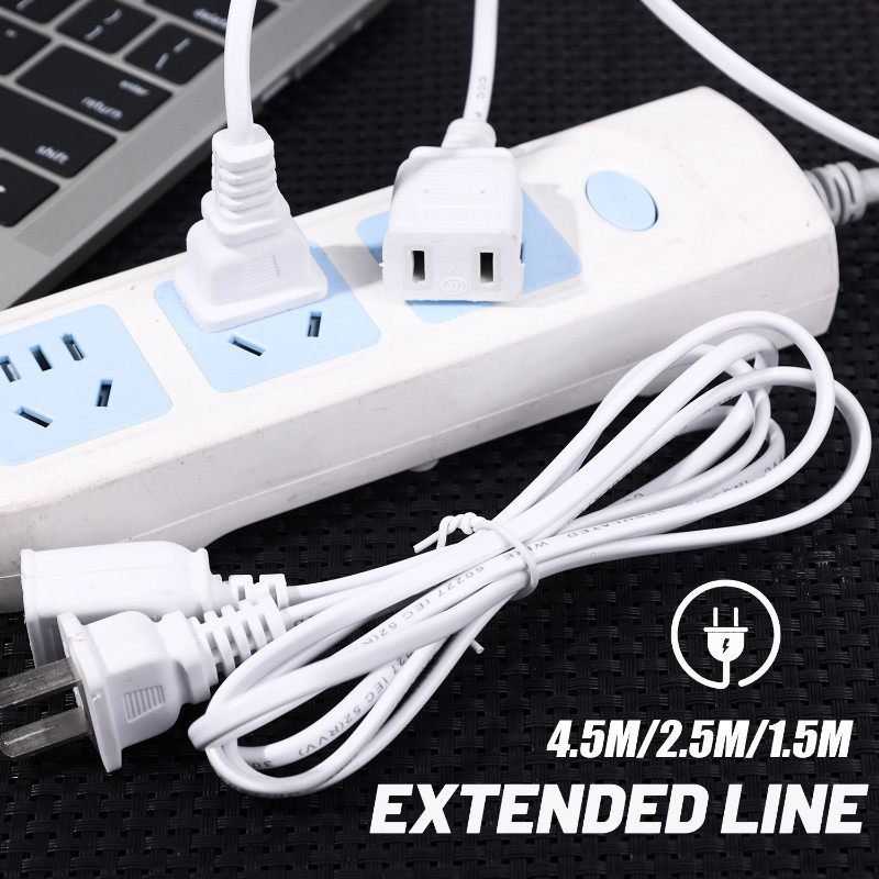 2-pin Power Line Connector - สายไฟอะแดปเตอร์แจ็คสีขาว - สายไฟ 1.5M/2.5M ...