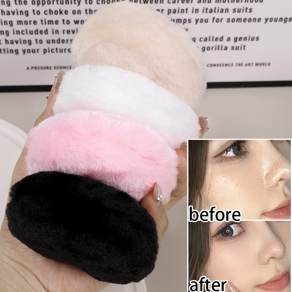 พัฟแป้งฟูขนาดใหญ่ - Face Body Round Powder Loose Puff with Ribbon Bow ...