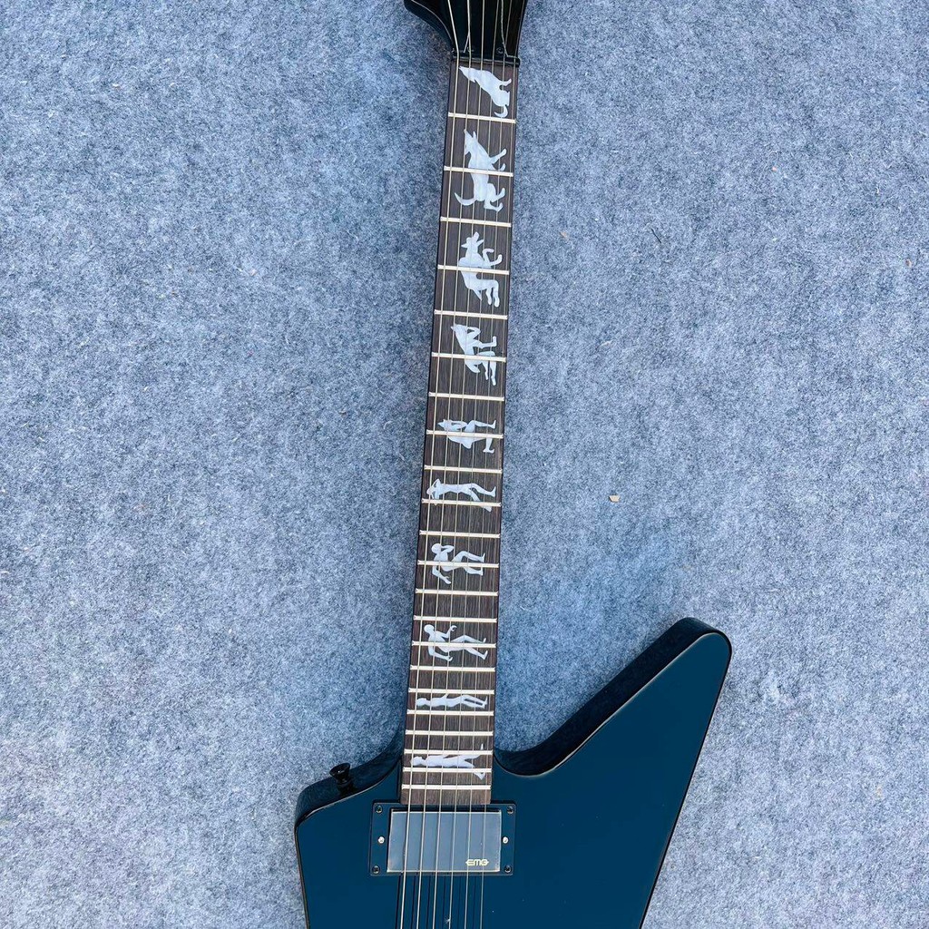 ESP Custom Explorer Man to Wolf กีตาร์ไฟฟ้า EMG Pickup กีตาร์ไฟฟ้าสีดํา ...