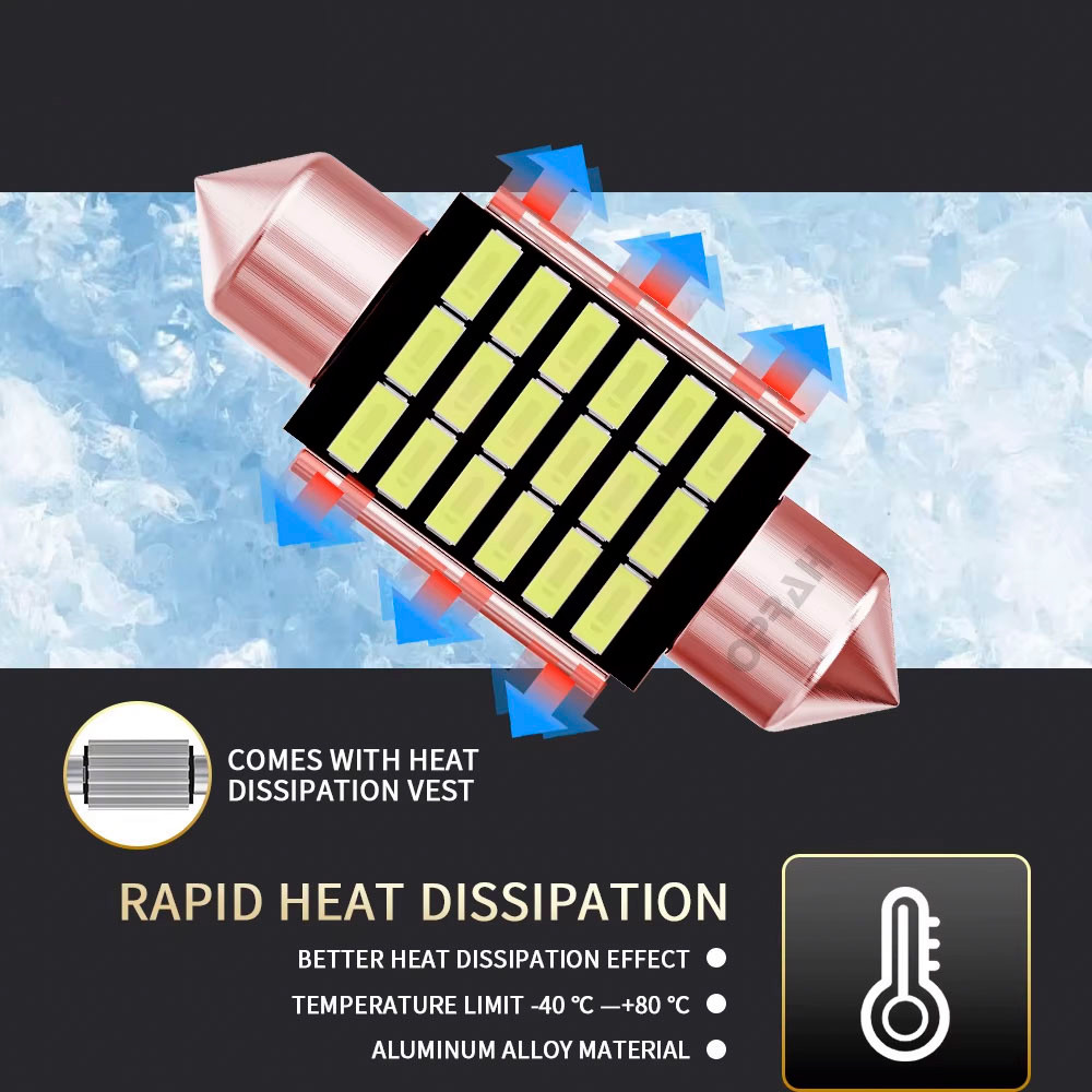 CARiD หลอดไฟ LED Canbus Festoon-31 มม. 36 มม. 39 มม. 41 มม. ชิปขั้ว ...