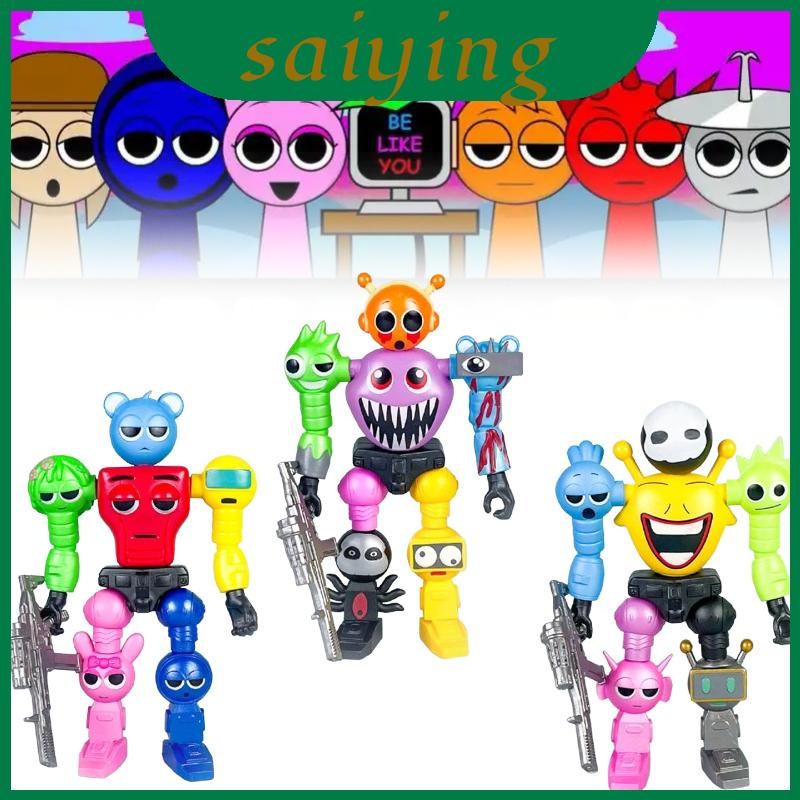 Sprunki Box Incredibox โมเดลฟิกเกอร์ Pvc พร้อมข้อต่อข้อต่อข้อต่อข้อต่อ ...