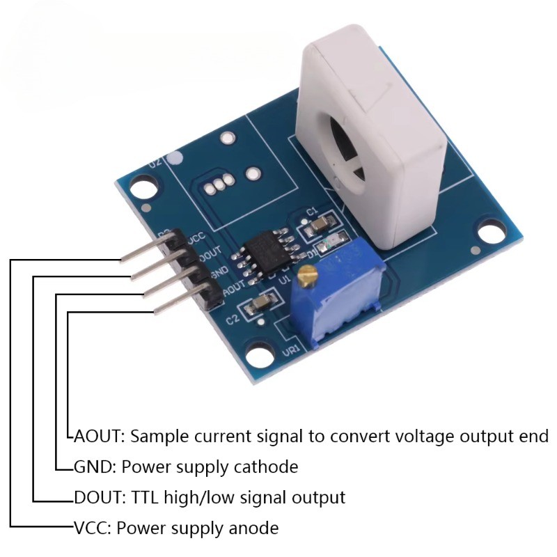 Hall Current Detection Sensor โมดูล WCS1500 WCS1600 WCS1700 WCS1800 ...