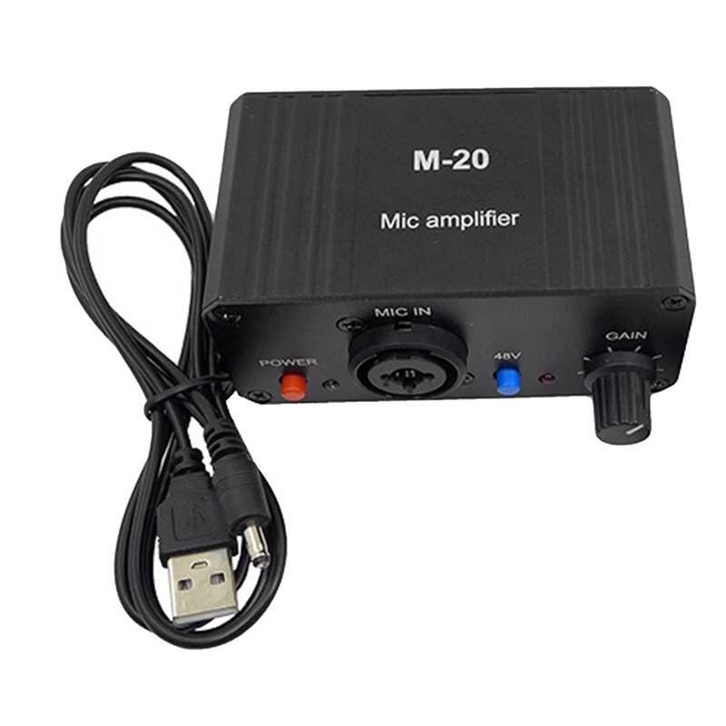 1Set Dynamic Condenser Microphone Amplifier M20 Audio 48V Phantom