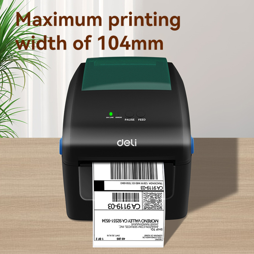 Deli S401 Thermal Label Printer เครื่องพิมพ์สติ๊กเกอร์ 203 dpi, ความ ...