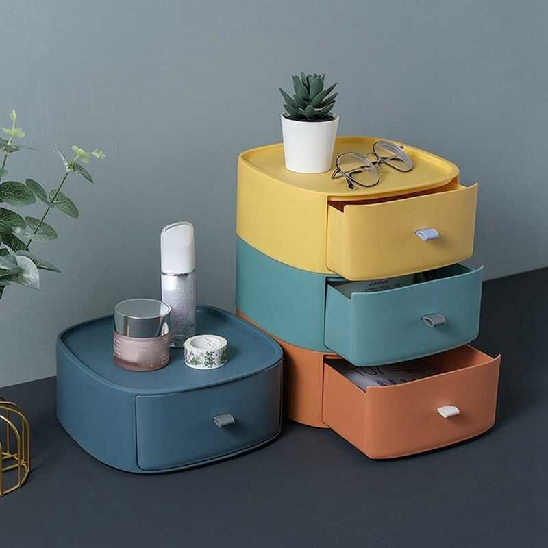 Home (Dhwu) Drawers Large Capacity PP Stackable Desktop Boxes For ...