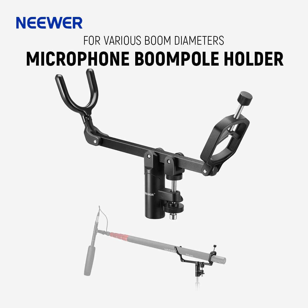 Support Microphone Neewer - Adaptateur Boom Pole - Tête De Serrage 2,5 Pouces - Noir