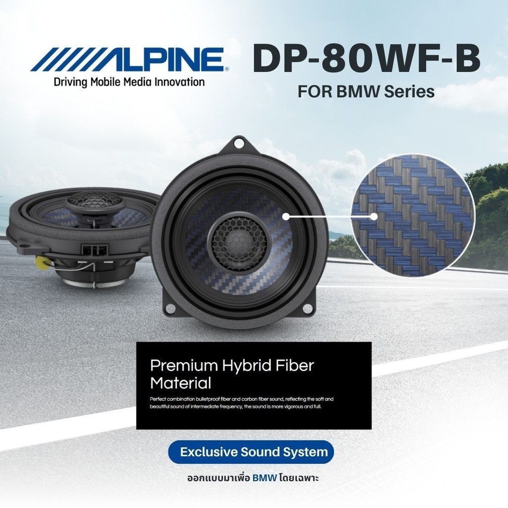 Alpine 8 นิ้ว รุ่น DP‑80WF‑B ซับวูฟเฟอร์ใต้เบาะ BMW เสียงดี เบสชัด ...