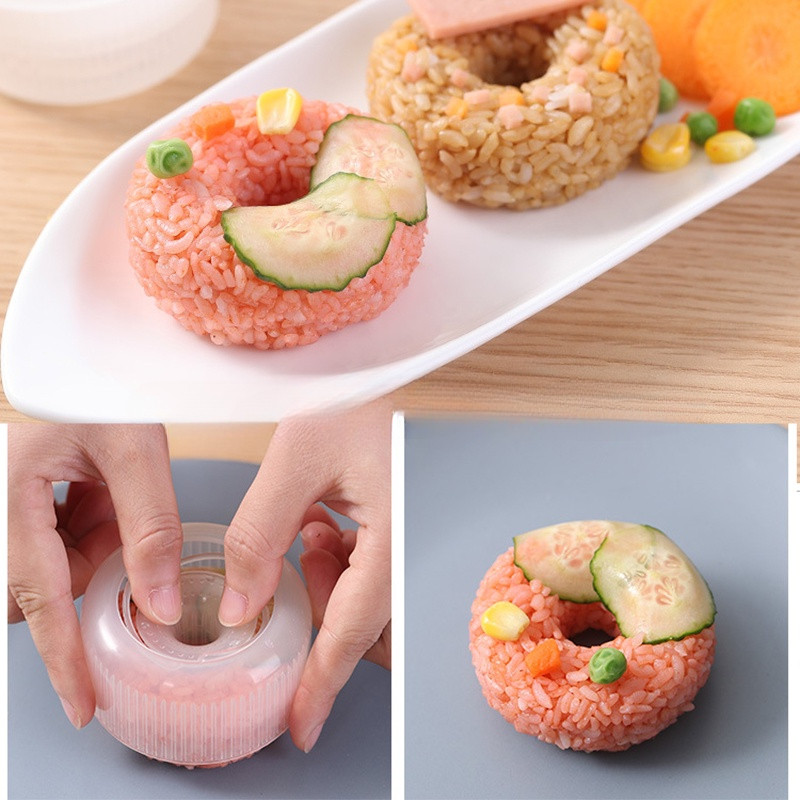 โดนัทรูปร่างรูปแบบรอบไม่ติดซูชิ Bento Maker DIY Easy Rice Ball กด ...