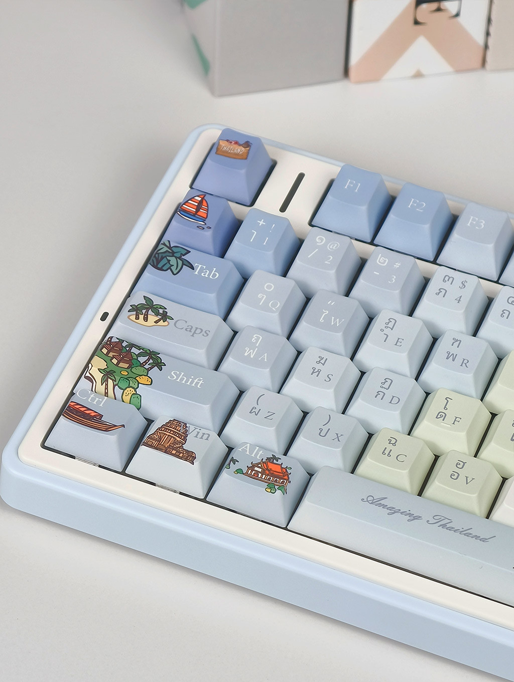 Water-Splashing Festival Keycaps 136 คีย์โปรไฟล์เชอร์รี่ PBT Dye ...
