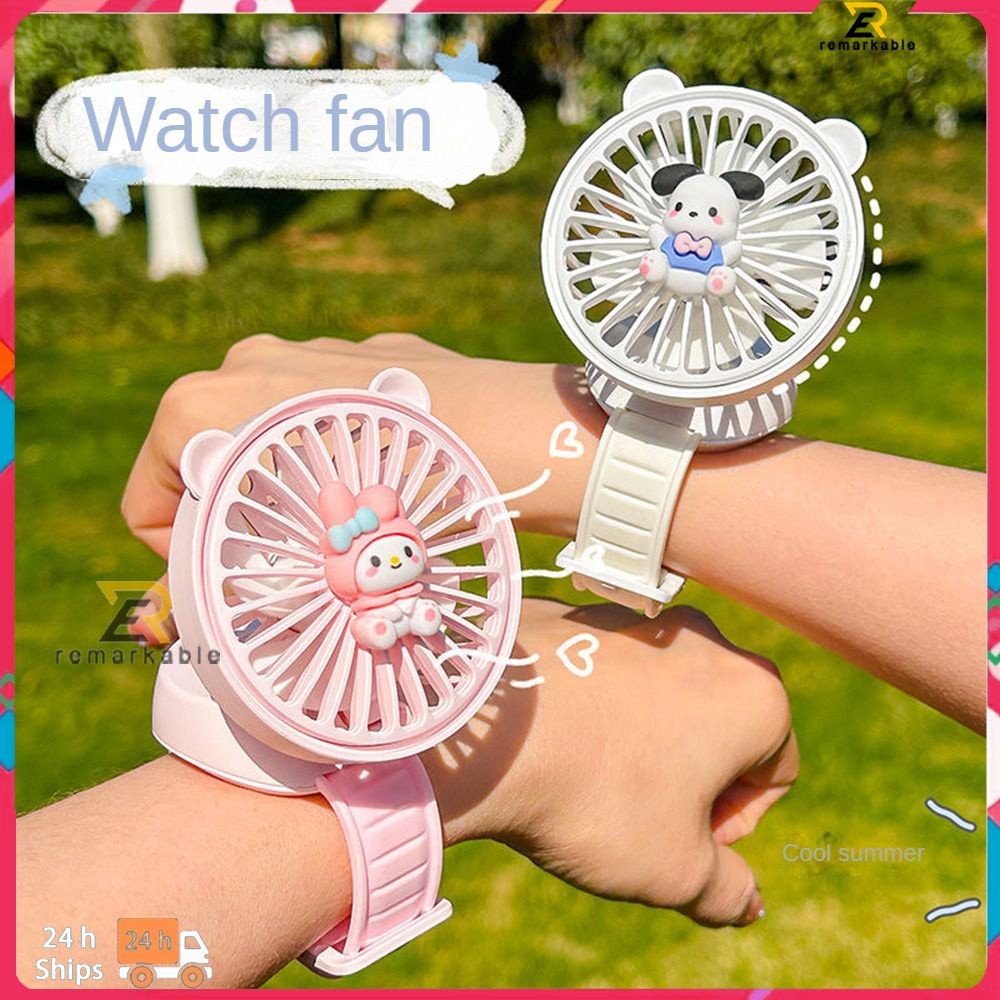 Ready Stock พัดลมนาฬิกาการ์ตูน Usb Mini Charging Lazy Small Fan ...