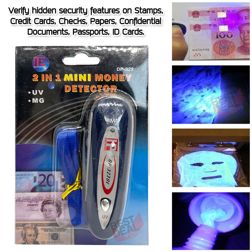ที่ตรวจธนบัตรปลอม UV MG Bank Note Detector ไฟฉายตรวจแบงค์ปลอม ไฟฉาย UV ...