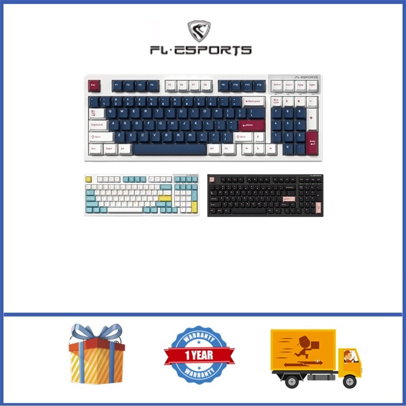 Fl·esports FL980 V2 คีย์บอร์ดไร้สายแบบกลไก Hot plug Gaming Keyboard ...