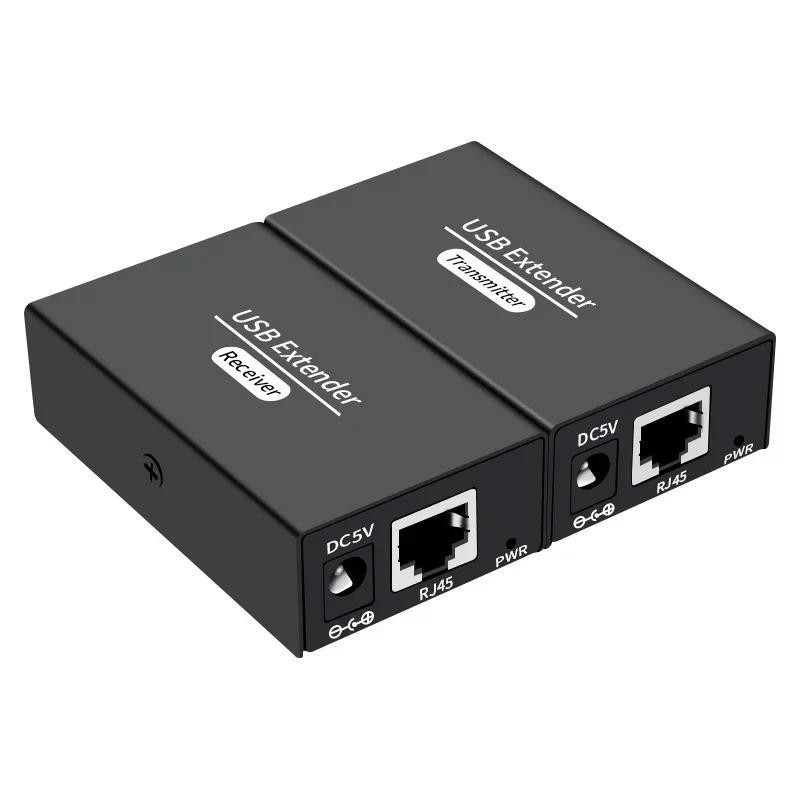 120m USB2.0 extender Over RJ45 Ethernet Cat6 สาย 4 พอร์ต USB 2.0 สาย ...