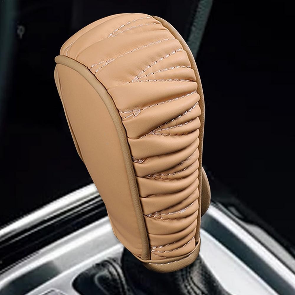 หนังรถ Shift Knob Cover เกียร์รถเกียร์ Shift Protector ฝาครอบ Auto ...
