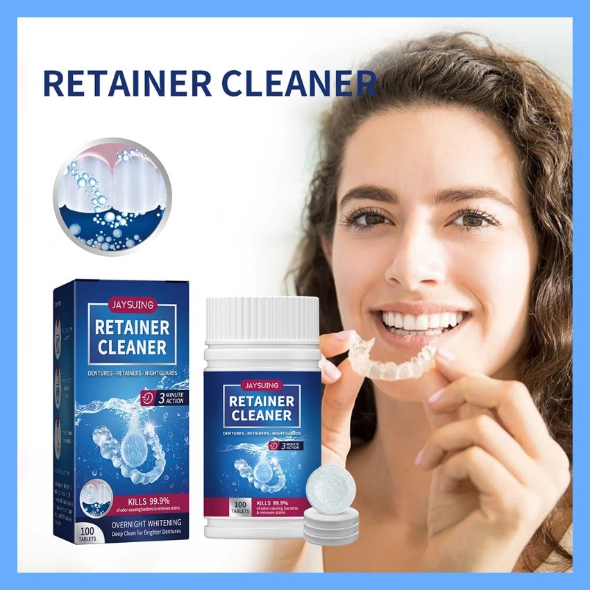 รุ่นขายดี 100pcs Retainer Teeth Cleaner Efficient Removes Smell Oral ...