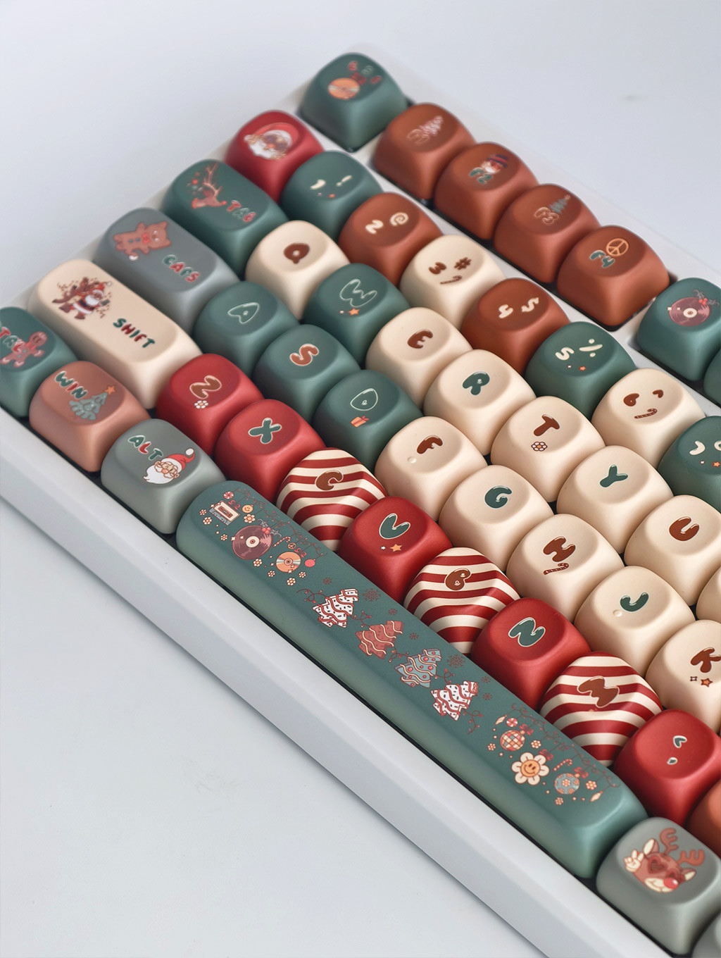 Merry Christmas Keycaps MOA โปรไฟล์ 130 คีย์ PBT Dye Sublimation Aula ...