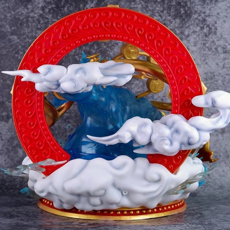 One Piece Hand Office GK Thor Enil Model Sun God Black Pearl Sky Island ...