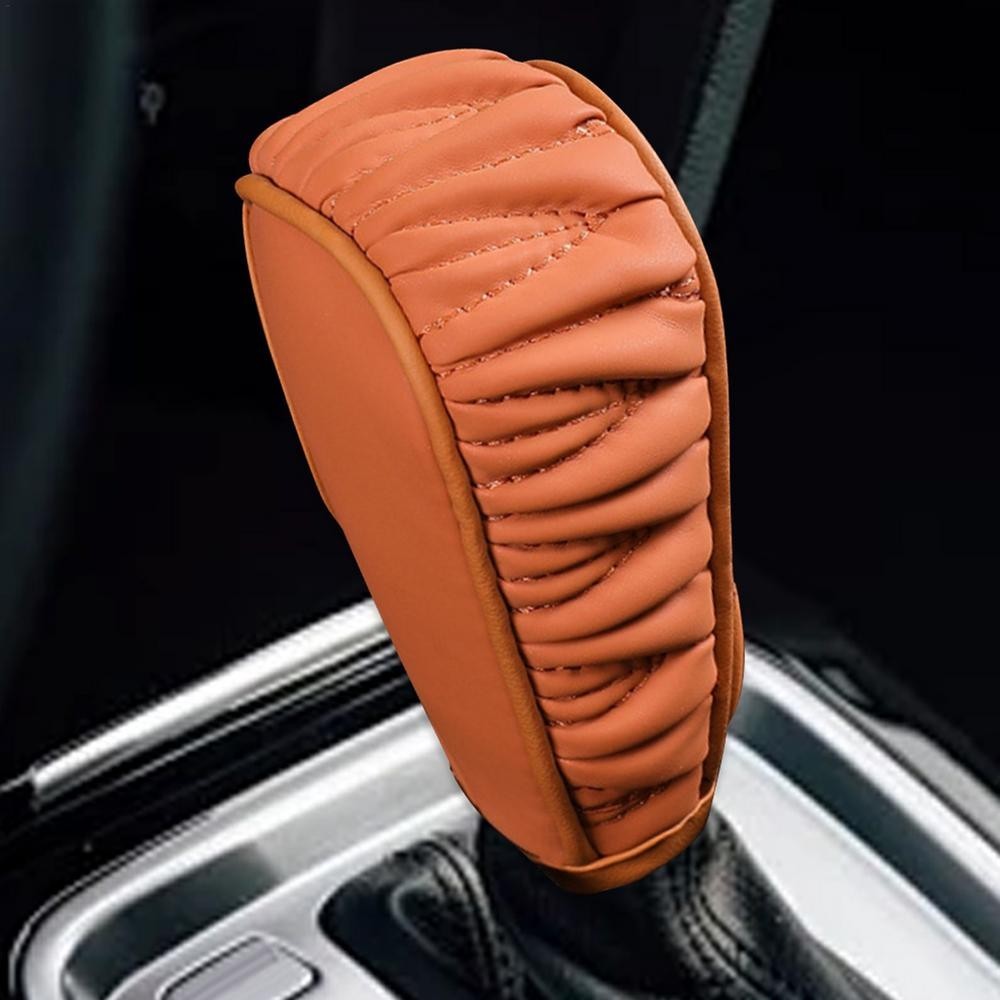 หนังรถ Shift Knob Cover เกียร์รถเกียร์ Shift Protector ฝาครอบ Auto ...