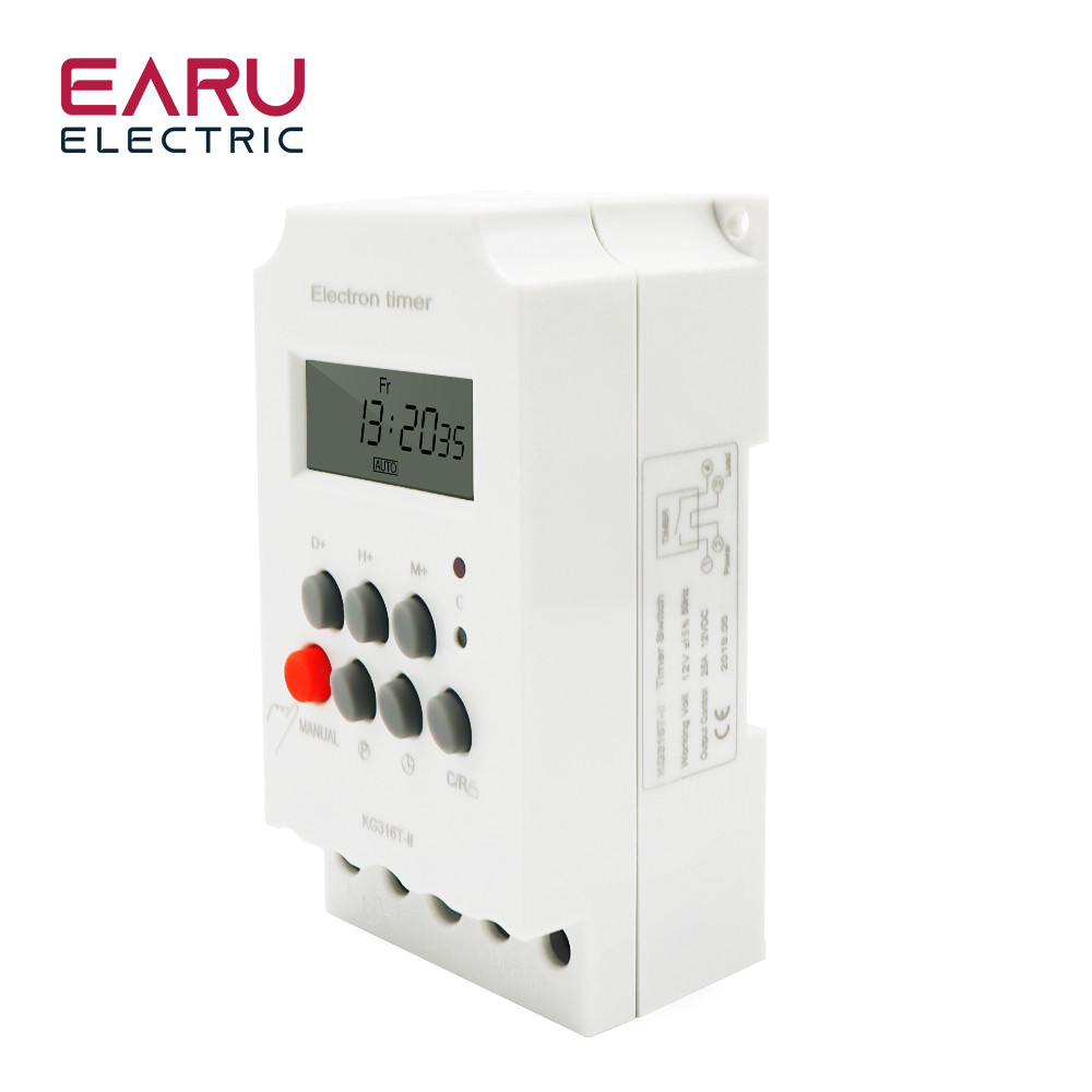 KG316T-II 25A LCD Digital Programmable Electronic Timer Time Switch ...