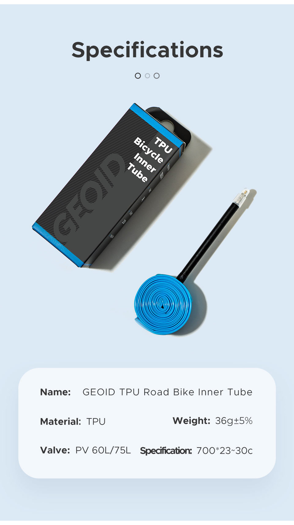 Geoid Ultralight Bike Inner Tube 700c * 23-30c แผนที่จักรยาน TPU วัสดุ ...