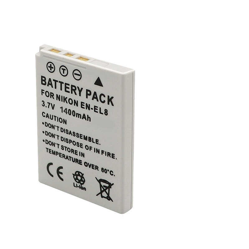 DSTE 2x EN-EL8 Akku Kompatibel Mit Nikon Coolpix P1, P2, S1-S9, S50-S52 - Ersatzakku
