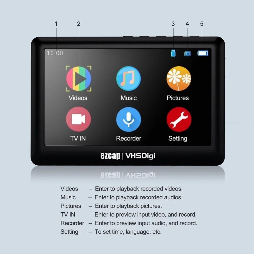 Ezcap180 RCA AV Recorder VHS Digitizer Analog Video To Digital Video ...