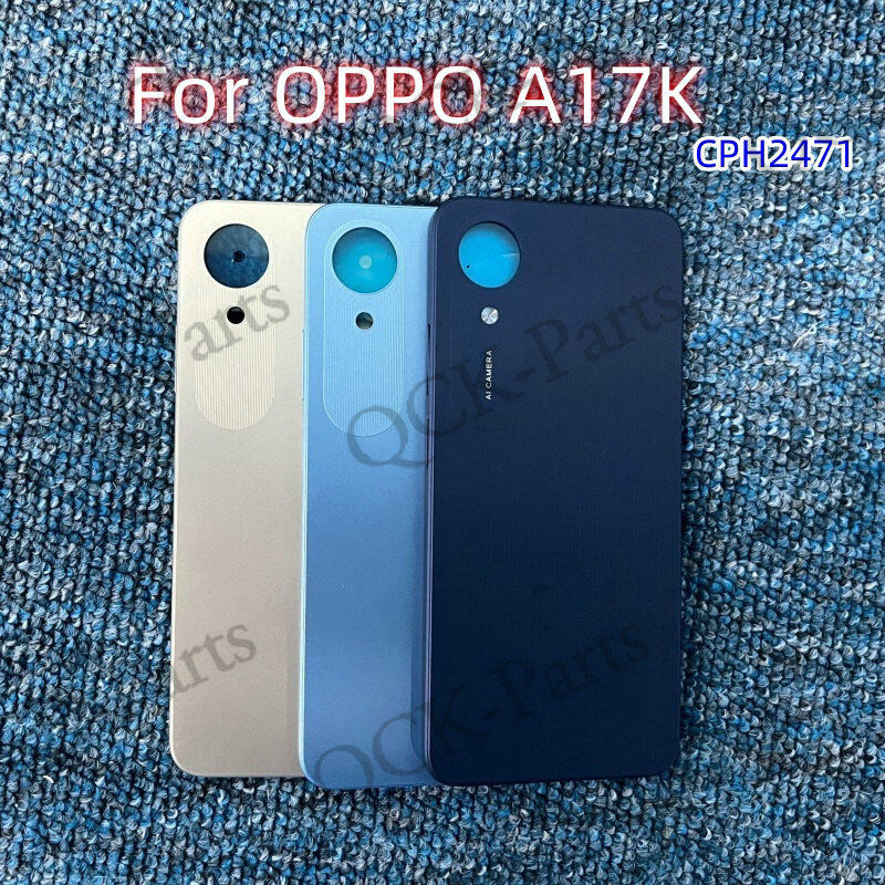 สําหรับ OPPO A17K CPH2471 ฝาหลังแบตเตอรี่พร้อมปุ่มปรับระดับเสียง ...