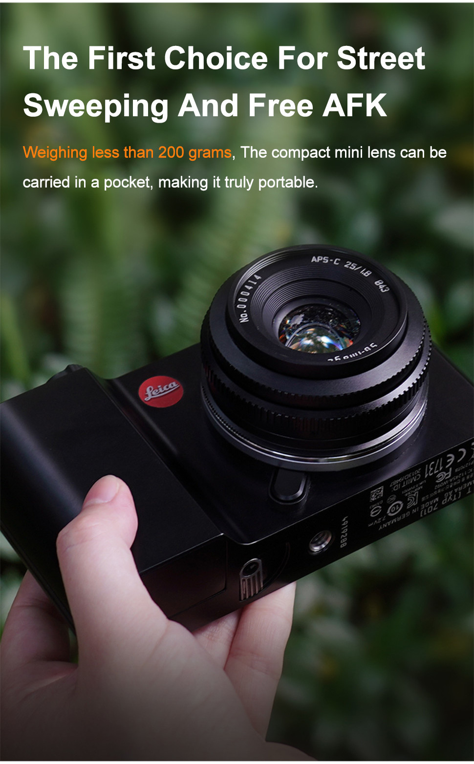 SG Image 25mm MF รูรับแสงขนาดใหญ่คู่มือครึ่งกรอบเลนส์สําหรับ