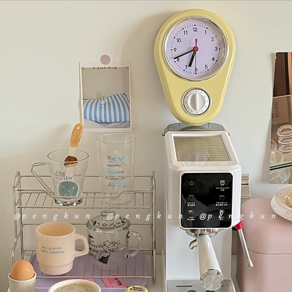 Ins Retro Wall Clock บ้านเกาหลี Blogger สไตล์เดียวกัน vintage Nordic ...