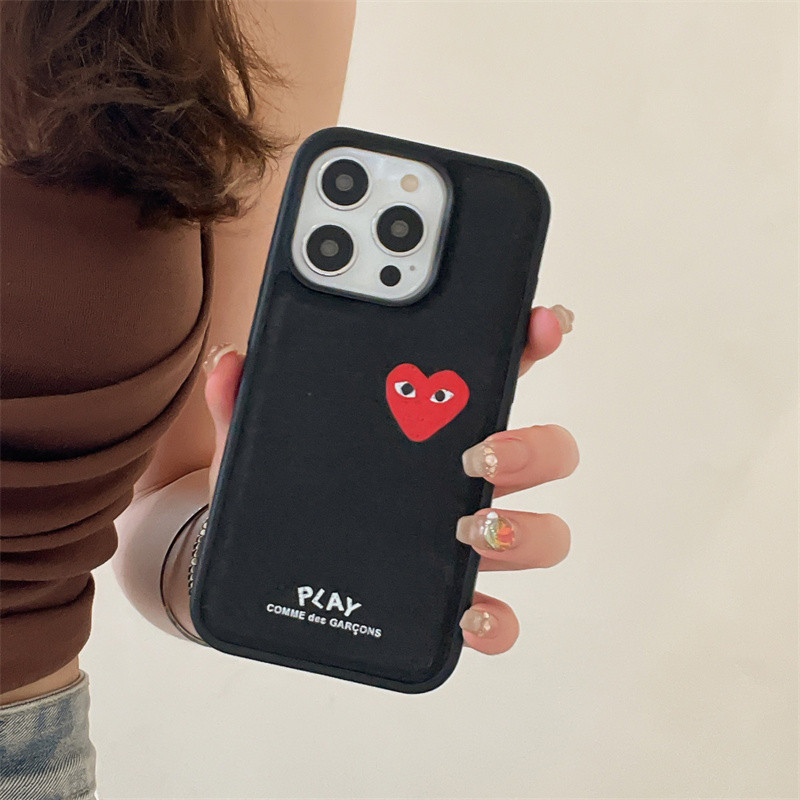 CDG Play LoveMagnetic ดูด Cork Case สําหรับ iPhone 11 12 13 14 15 16 ...
