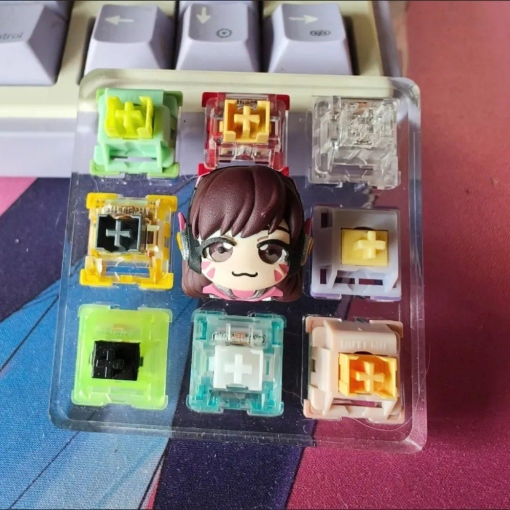 Overwatch Keycaps การ์ตูนน่ารัก MX Switch 3D Mechanical Resin Keycaps ...