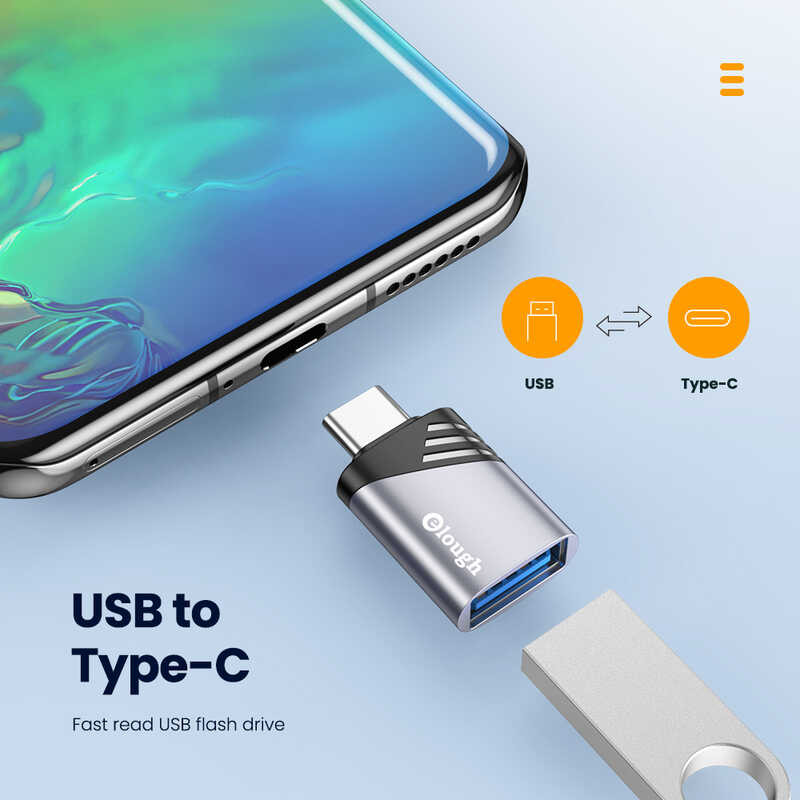 Elough เพื่อ ประเภท อะแดปเตอร์ C ชายกับ Micro USB 2.0 3.0 แปลงสำหรับ ...