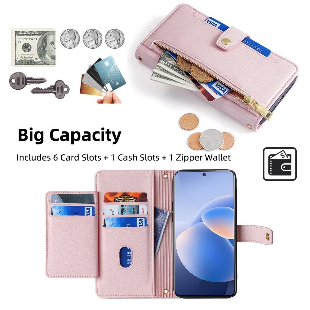สําหรับ OPPO A3X A3 4G 5G CPH2641 CPH2681 CPH2669 กระเป๋าสตางค์ 2 สาย ...
