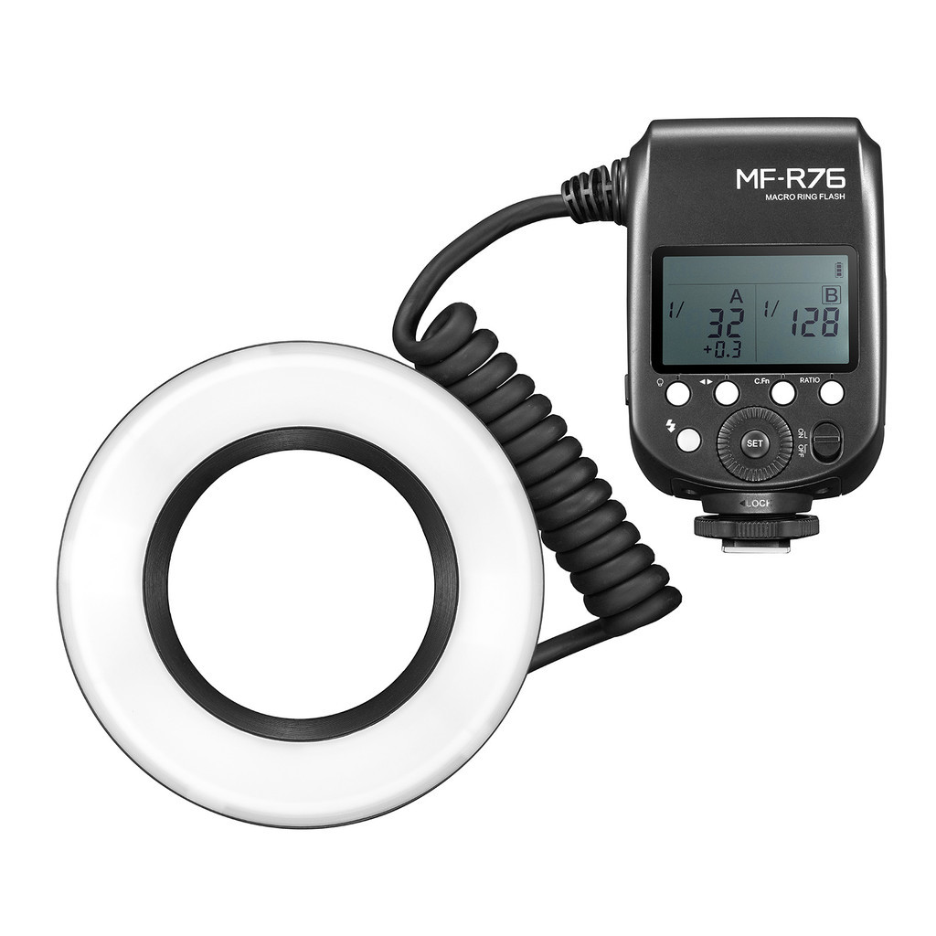 Godox MF-R76 GN 14 Universal Macro Ring Flash Light ระบบ Manual รับ ...
