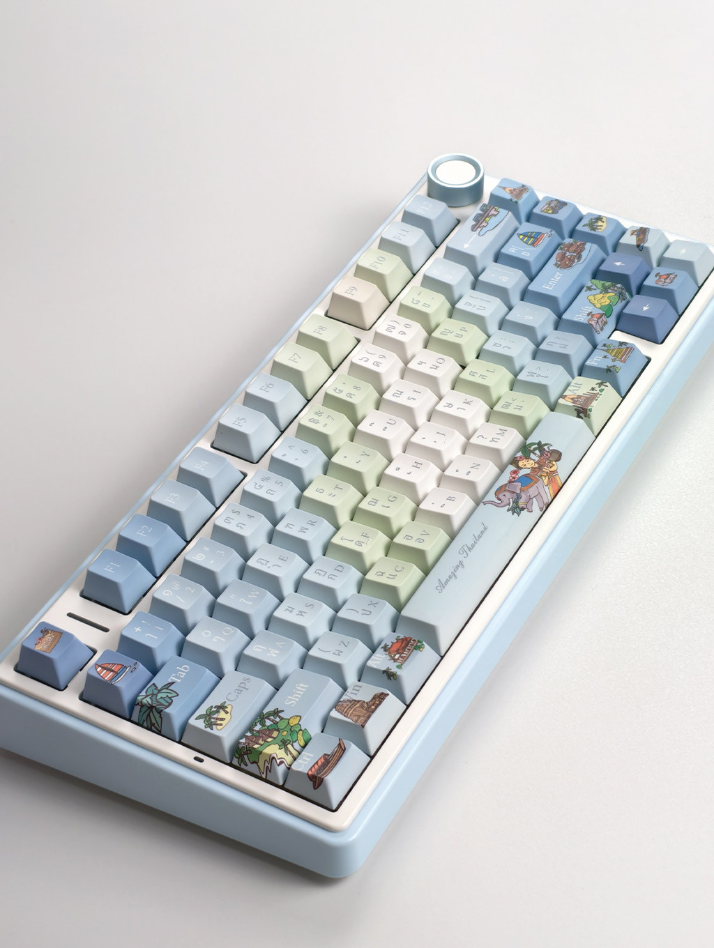 Water-Splashing Festival Keycaps 136 คีย์โปรไฟล์เชอร์รี่ PBT Dye ...