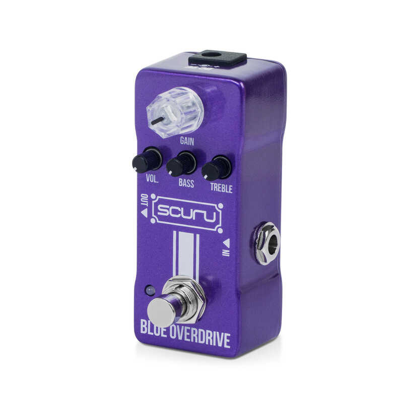 SCURU Guitar Blue Overspeed Effect เหยียบกำไร VOL BASS / TREBLE กองควอ ...