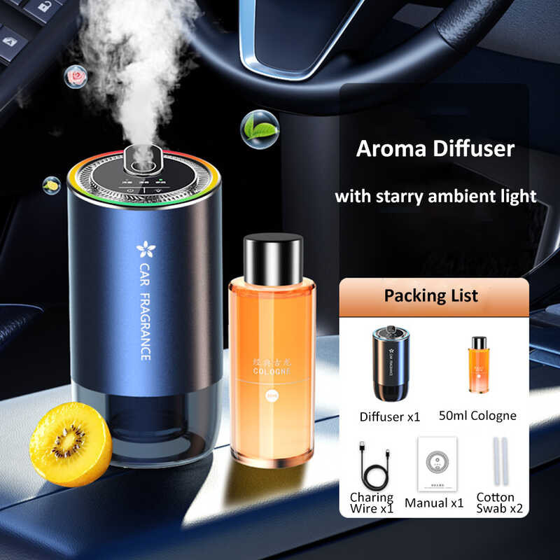 LED Star Car Diffuser 50 มล. น้ำหอมสำหรับรถยนต์กลิ่นโคโลญรถอากา ...