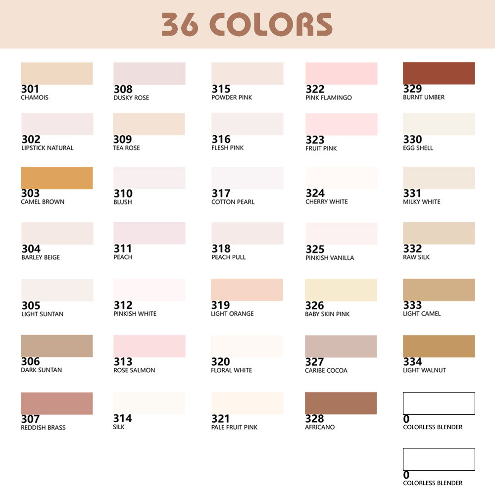 Colors Arrtx 36 Skin Tone Alcohol Set, Dual Tip Sketch Art Marker Pens ...