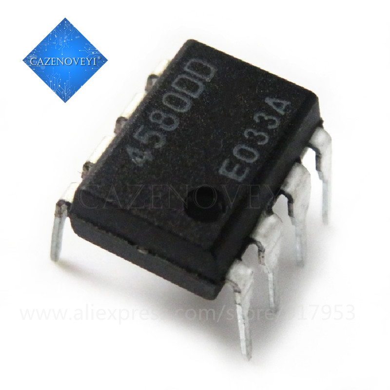 2 PEZZI Integrato JRC 4580 Amplificatore Operazionale Duale Dip 8 con zoccolo