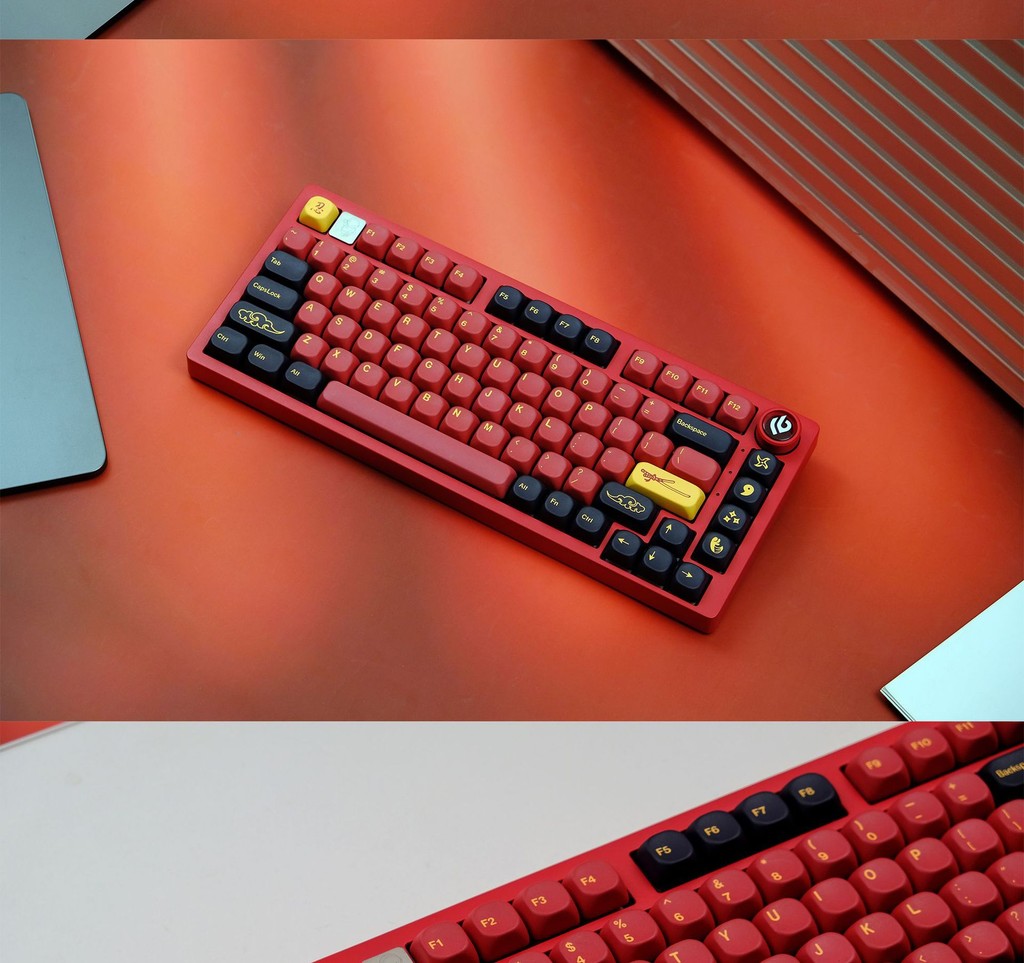 Red Samurai Keycap GMK Custom MOA\KOA ปุ่มกด PBT ระเหิดสูง 131 คีย์ปุ่ม ...