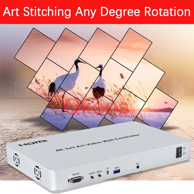 4k 3x3 2 3 4 5 6 8 9 TV Splicing กล่อง Video Wall Processor Multi ...