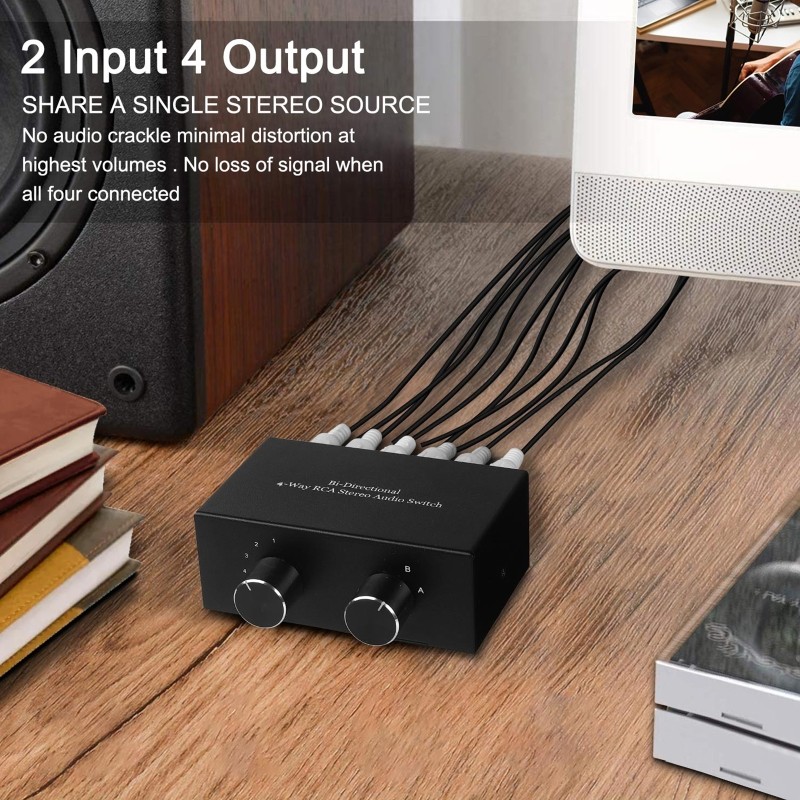 Rocketfish 4-Way Bi-Directional Cable Amplifier | Boosts & Splits Coaxial Signal For Cable Boxes, Modems, Antennas