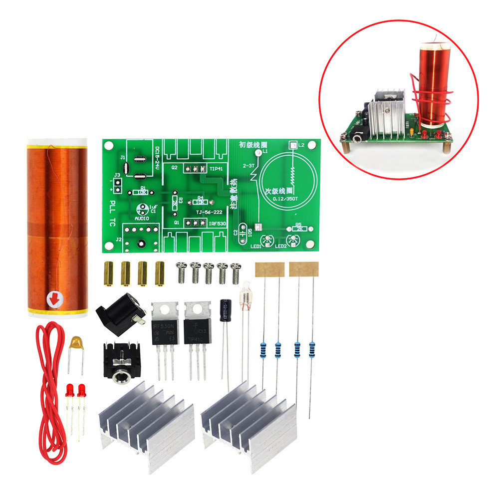 มินิเพลง Tesla Coil Space Input Arc Kit Magic Kit แสงอวกาศ DIY ...