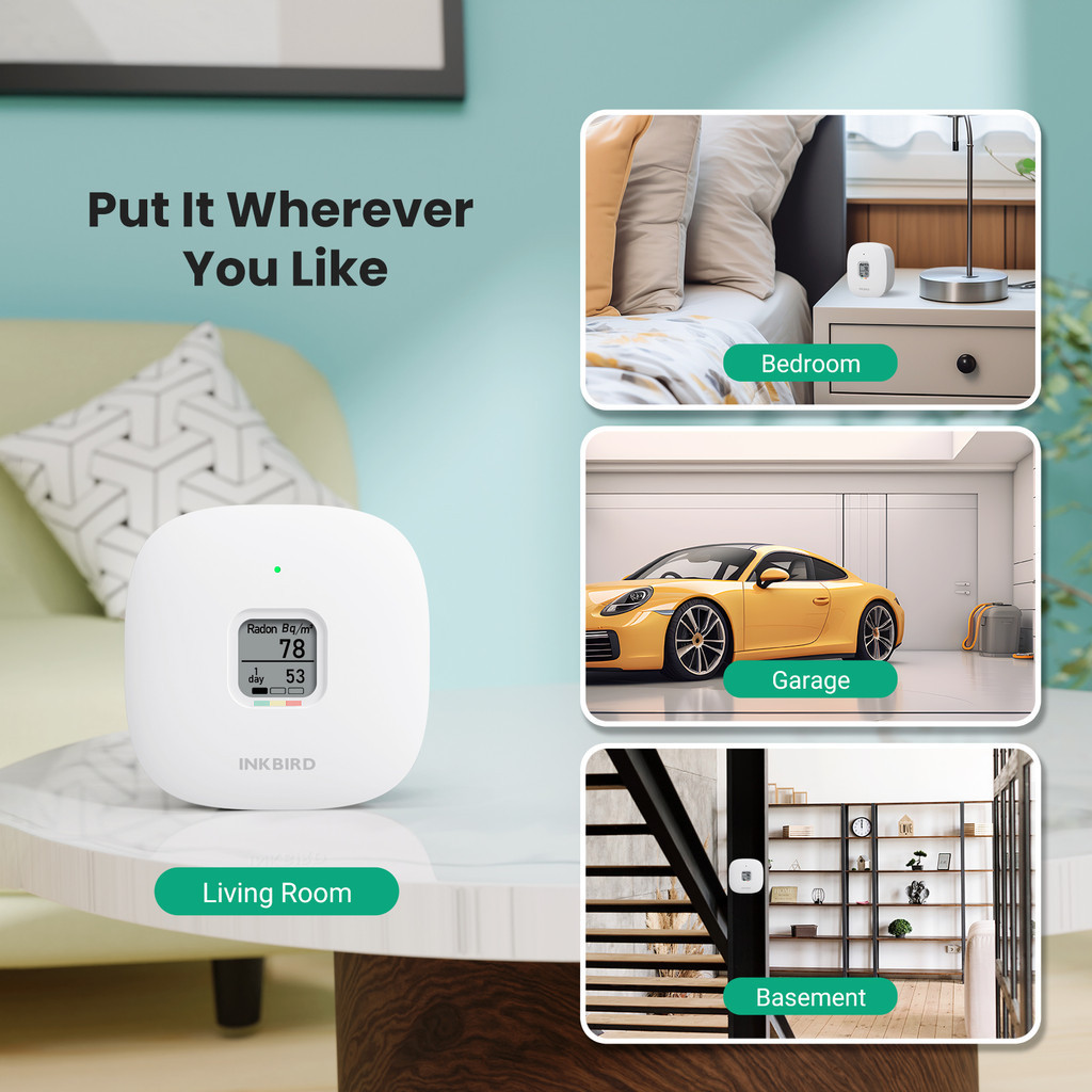 INKBIRD INK-RD3 เครื่องตรวจจับเรดาร์ภายในบ้านอัจฉริยะ ไฟ LED และสัญญาณ ...
