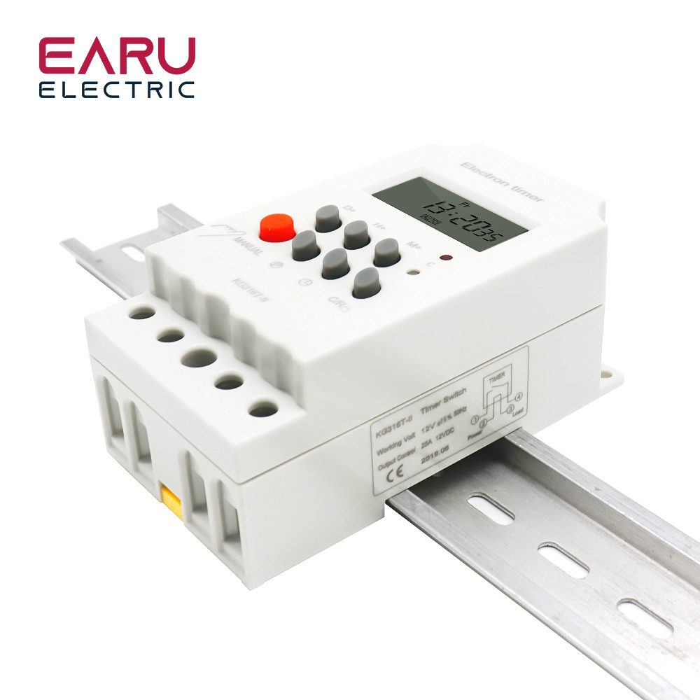 KG316T-II 25A LCD Digital Programmable Electronic Timer Time Switch ...