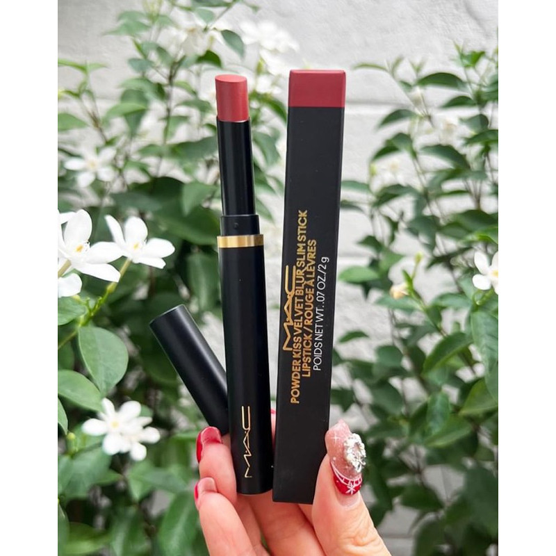 MAC Powder Kiss Velvet Blur Slim Stick 2g. #899 Brickthrough (เคาเตอร์ ...