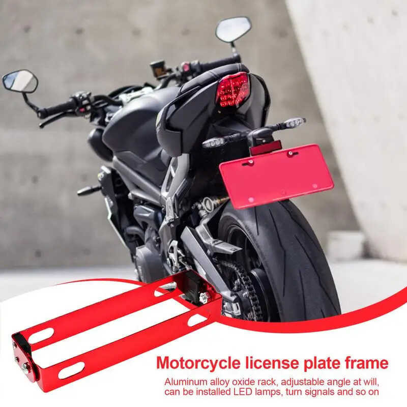 Motorcycle Aluminum Alloy Adjustable Scooter Rack Rear Bracket Mount ...